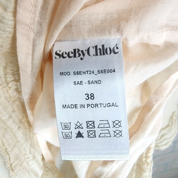 SEE BY CHOLE Pheasant Ruffled Top Size 38 - Picture 8 of 10